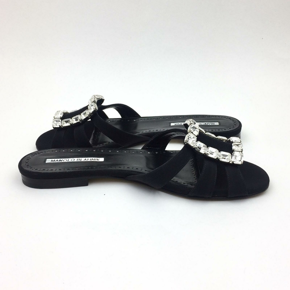 MANOLO BLAHNIK Iluna Buckle Slide Sandal sz 9.5 - Picture 4 of 16